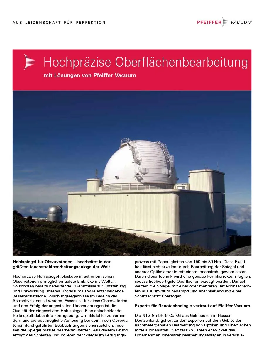 Hochpraezise Oberflaechenbearbeitung Pi0385pde