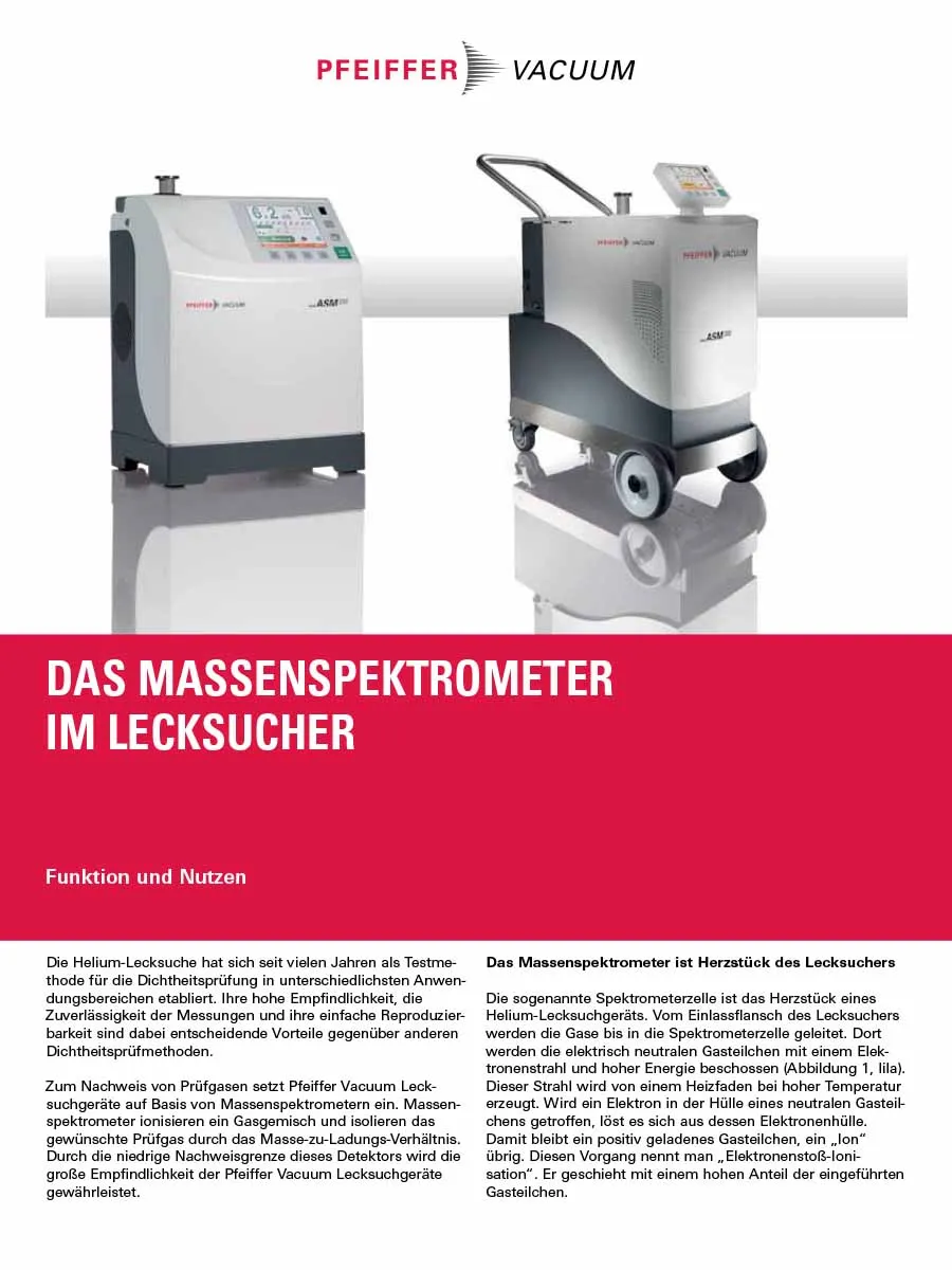 Massenspektrometer Im Lecksucher Pi0417pde