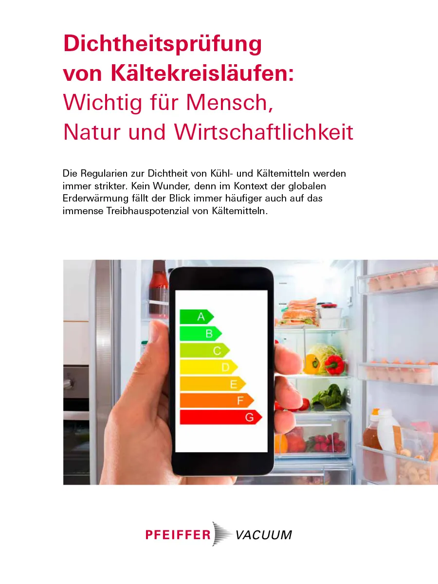 Bericht Dichtheitspruefung Von Kaeltekreislaeufen