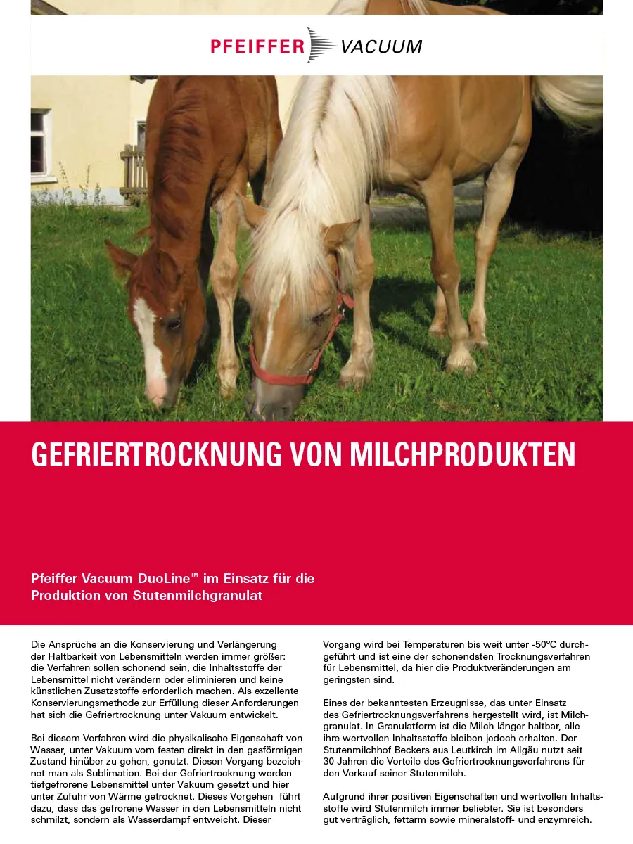 Gefriertrocknung Von Milchprodukten Pi0365pde