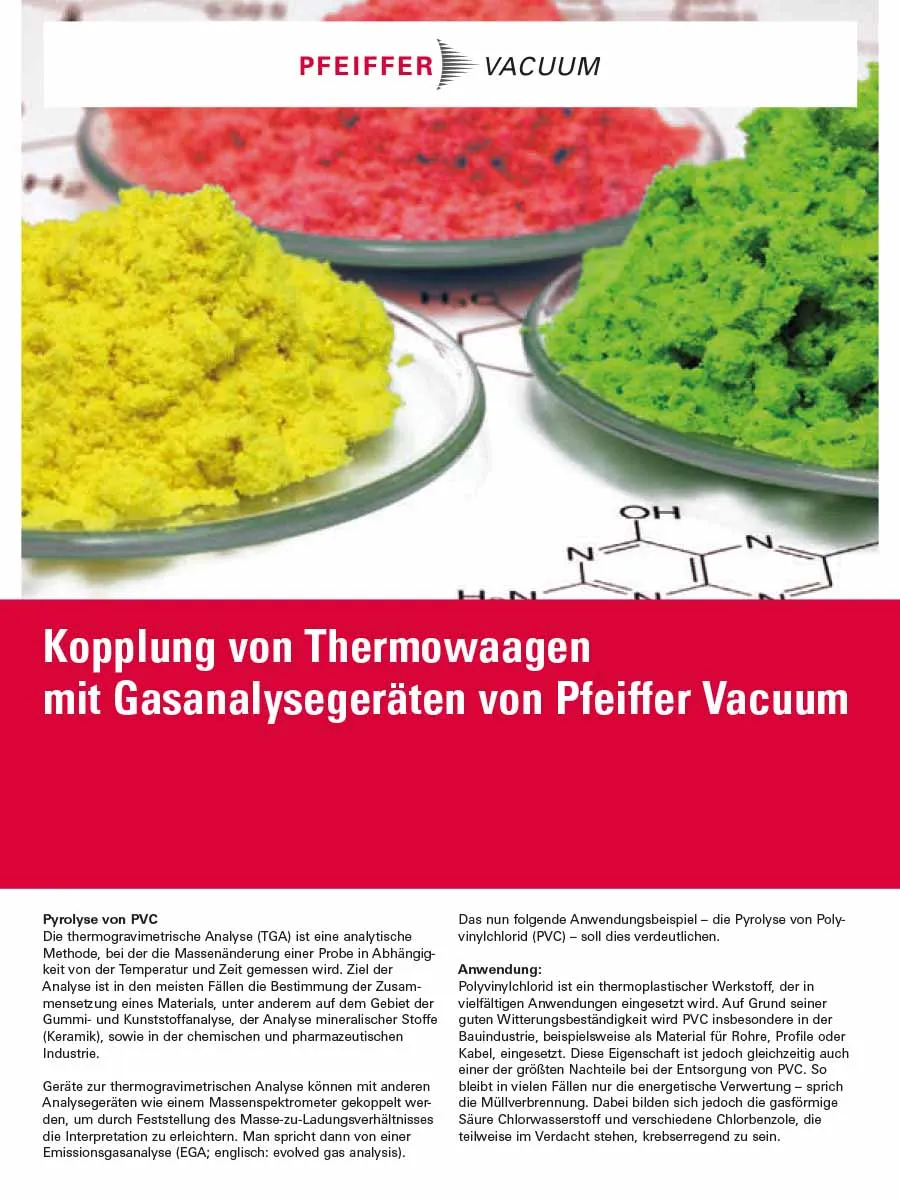 Bericht Gasanalyse Mit Thermowaagen