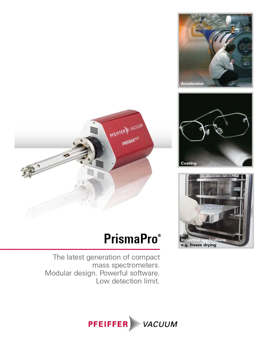 Brochure Mass Spectrometer Prismapro
