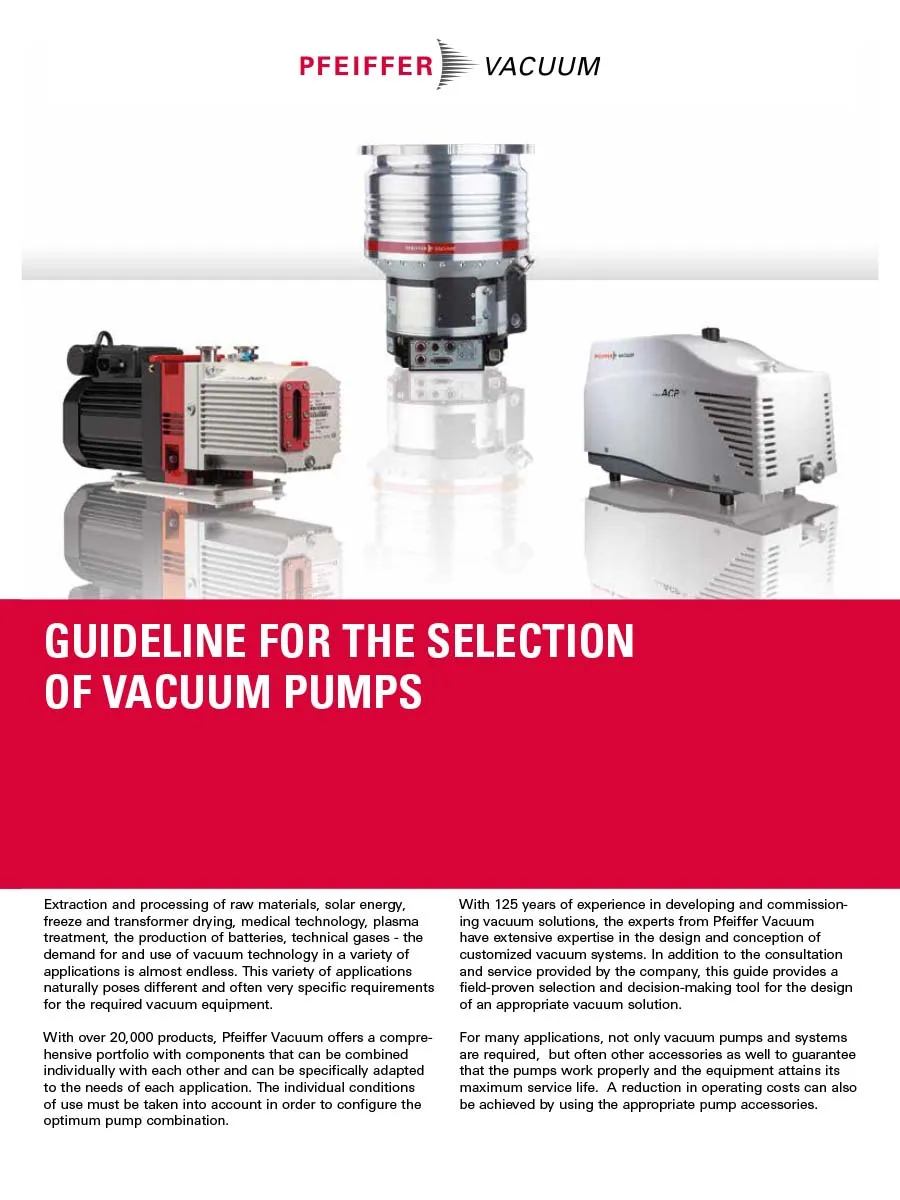 Selection Of Vacuum Pumps Pi0402pen