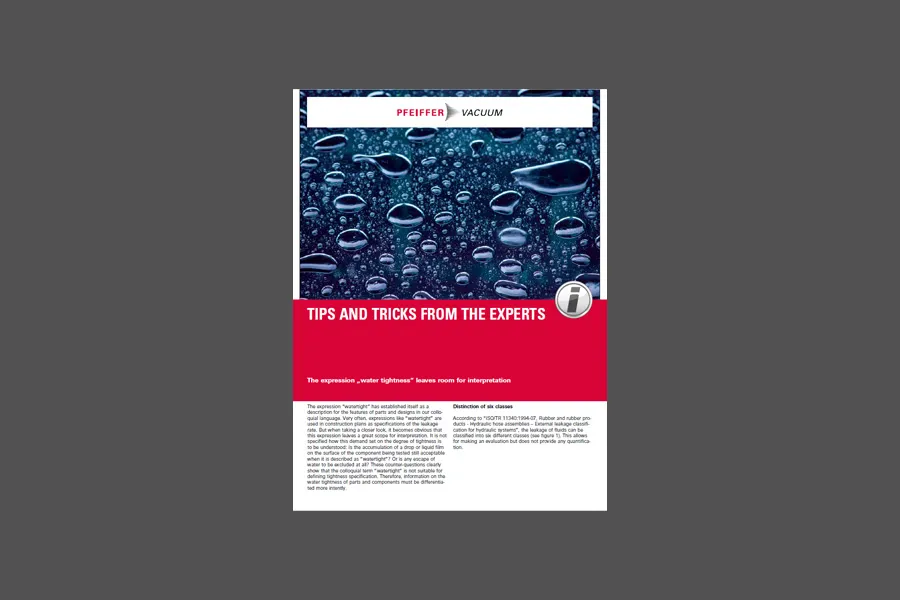Application Report Water Thigtness