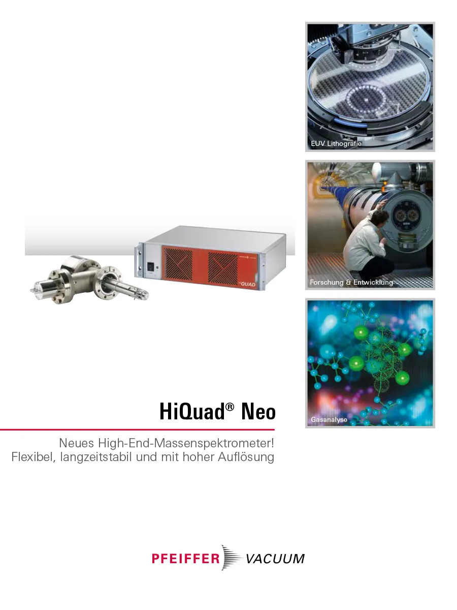 Broschuere Hiquad Neo Masssenspektrometer