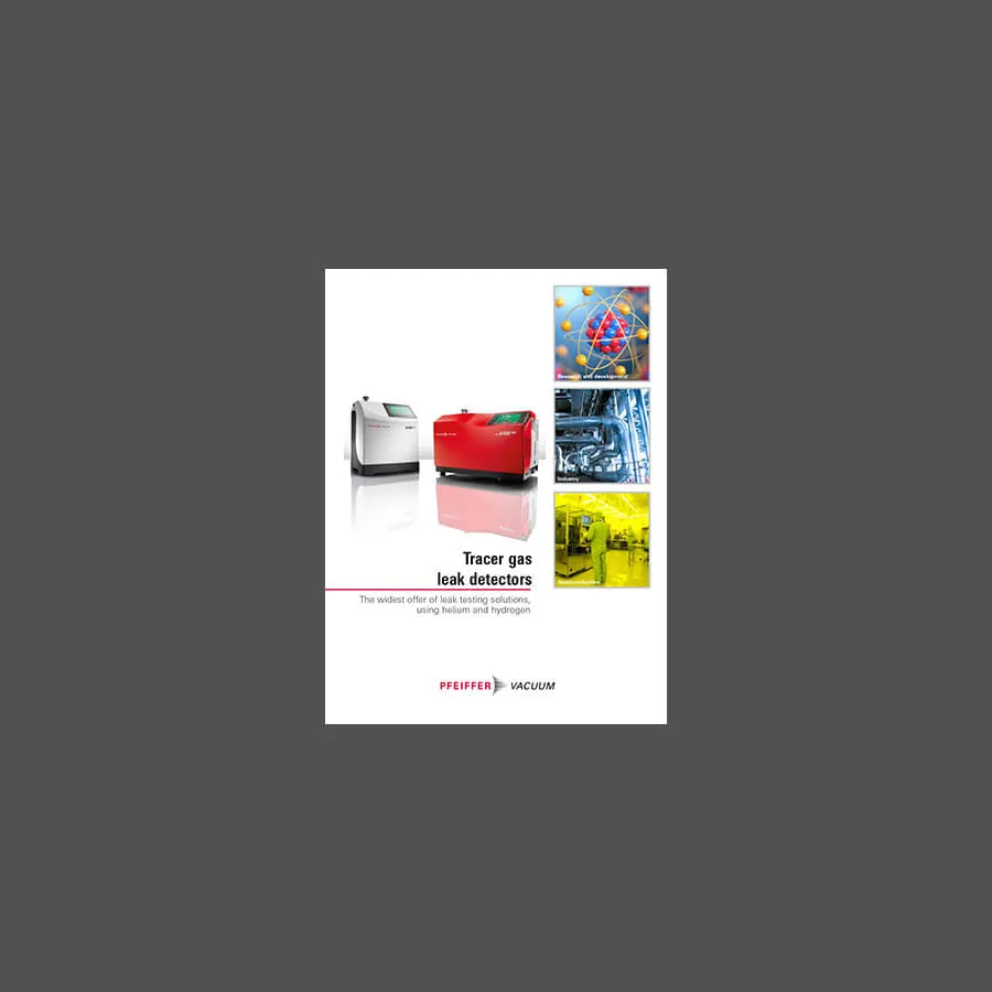 Brochure cover tracer gas leak detectors