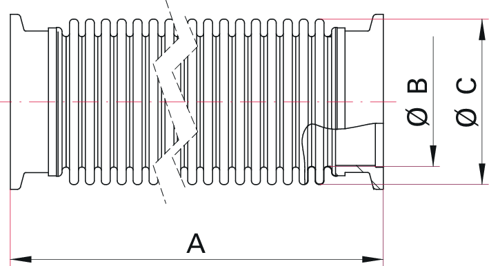 펌프 장착용 연결 키트, DN 50 ISO-KF