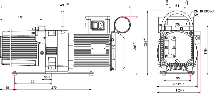 Duo 11 MC, 1-phase motor, 115 – 230 V, 50/60 Hz