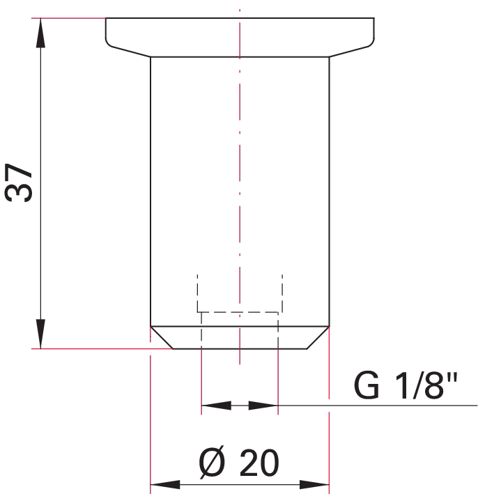 Pressure relief valve, DN 16 ISO-KF