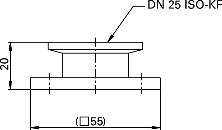 Anschlussadapter DN 25 ISO-KF