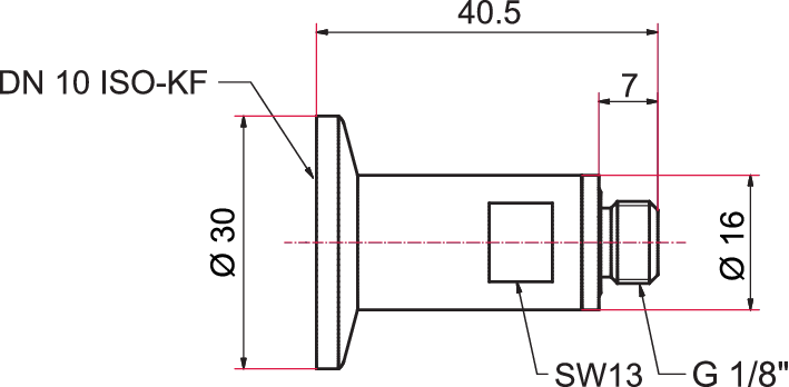 密封气体节流阀，用于 HiPace 400/700/800 P 版本以及 HiPace 1200–2300