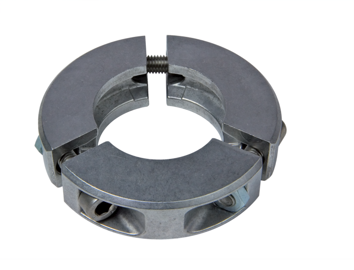 Clamping ring (3-Part) for metal seals, aluminum, DN 32-40 ISO-KF