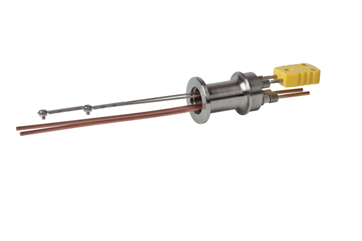 Combi-feedthrough, flanged, electrical and thermocouple, type K, DN 16 ISO - KF