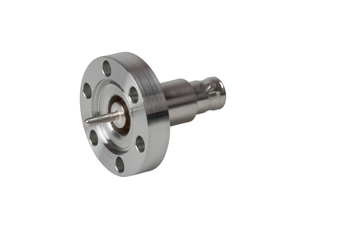 Coaxial feedthrough, flanged, MHV, floating shield, DN 40 CF
