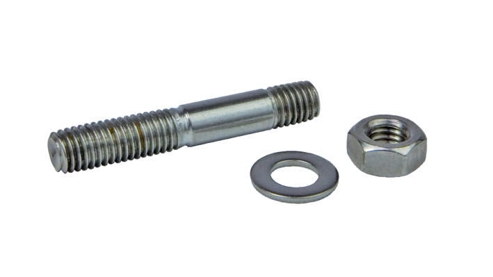 Stud screw set with hexagon nut, 10 pieces M6, DN 25-40 CF