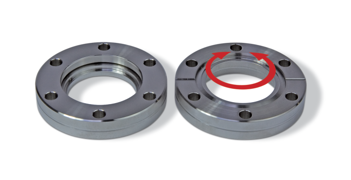 Welding flange, rotatable with imperial (Inch) thread, stainless steel 304L, DN 100 CF