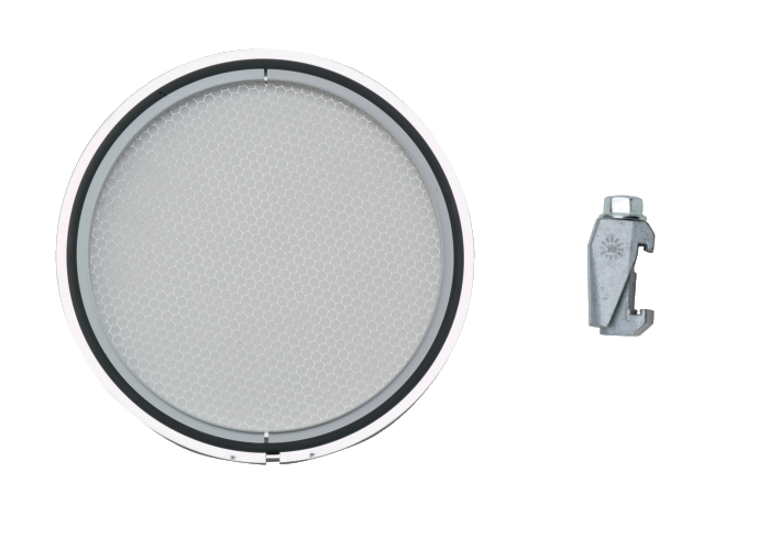 用于配备了 DN 160 ISO-K 的 HiPace 的安装套件，包括涂层定心环、防护罩和支架螺钉