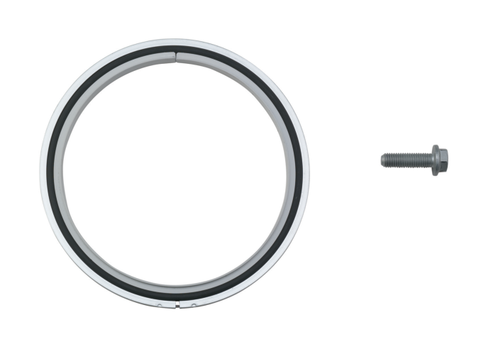 DN 100 ISO-F 安装组件，包括涂层定心环、六角螺钉