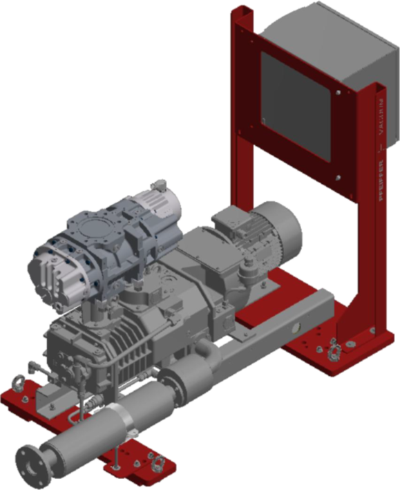 CombiLine RH 1102，配 Hepta 200 P 干式压缩螺杆泵和 HiLobe 1302 罗茨泵