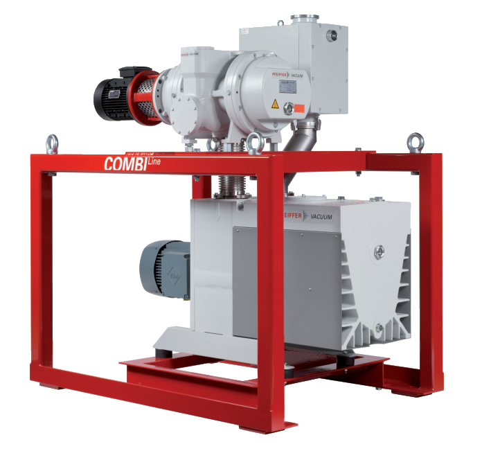 CombiLine WD 440 with Duo 125 two-stage rotary vane pump and Okta 500 roots pump