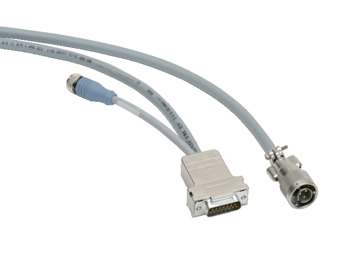 24V/48V 전원 공급장치 팩에서 전자 드라이브 유닛까지 케이블 연결. RS-485 인터페이스 사용