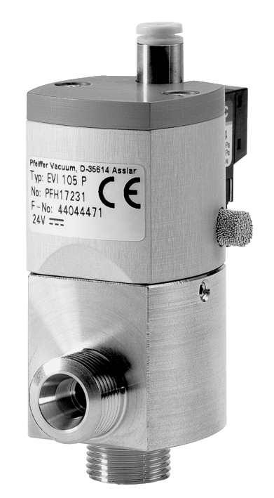 EVI 105 P, Mini-Eckventil, elektropneumatisch, ohne SG, mit SV