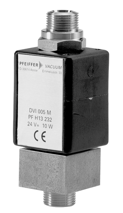 DVI 005 M, Mini-inline-valve, solenoid actuated, without PI, n. c.
