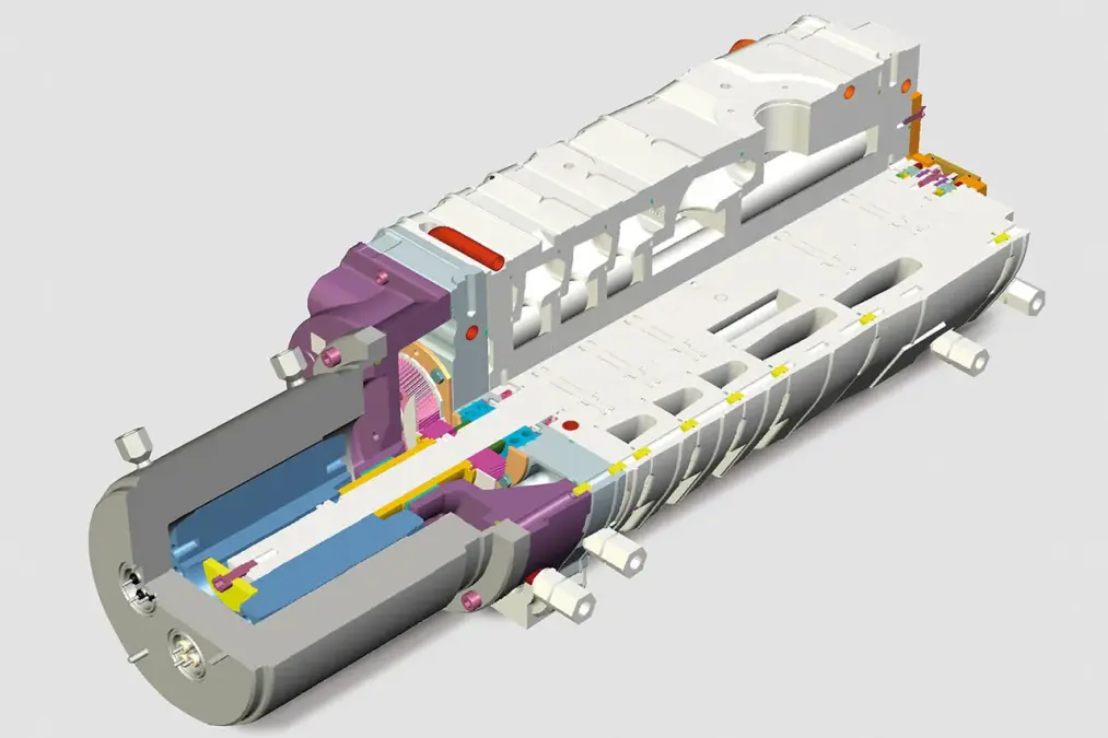 Cross-section of the A 203 H dry-running process pump showing internal components and structure