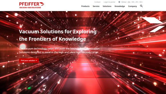 Pfeiffer Vacuum+Fab Solutions Launches New Global Website