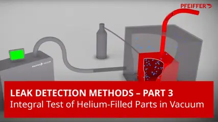 Integral test of helium-filled parts in vacuum